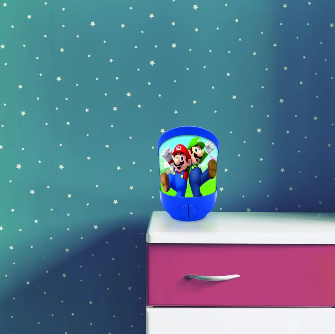 Lexibook Super Mario Wand- & Tafelnachtlampje NLJ20NI - Blauw - afbeelding 5 van 6