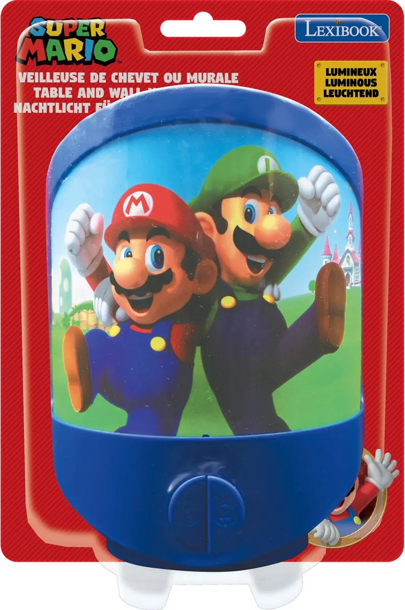 Lexibook Super Mario Wand- & Tafelnachtlampje NLJ20NI - Blauw - afbeelding 2 van 6