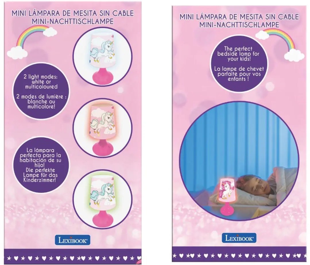 Lexibook MLT10UNI Eenhoorn Nachtlampje - Roze - afbeelding 5 van 6