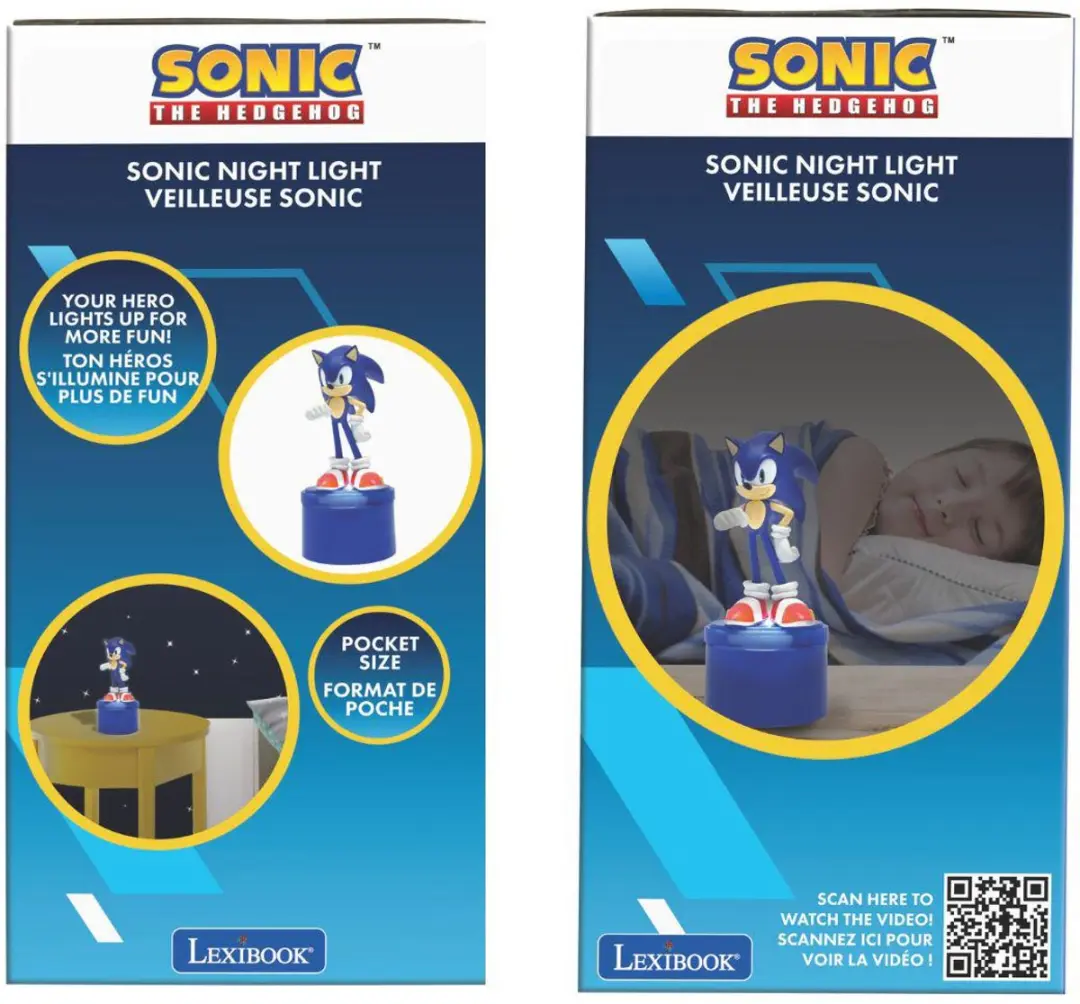 Lexibook Sonic Pocket Nachtlampje NLJ01SN - Blauw - afbeelding 5 van 6