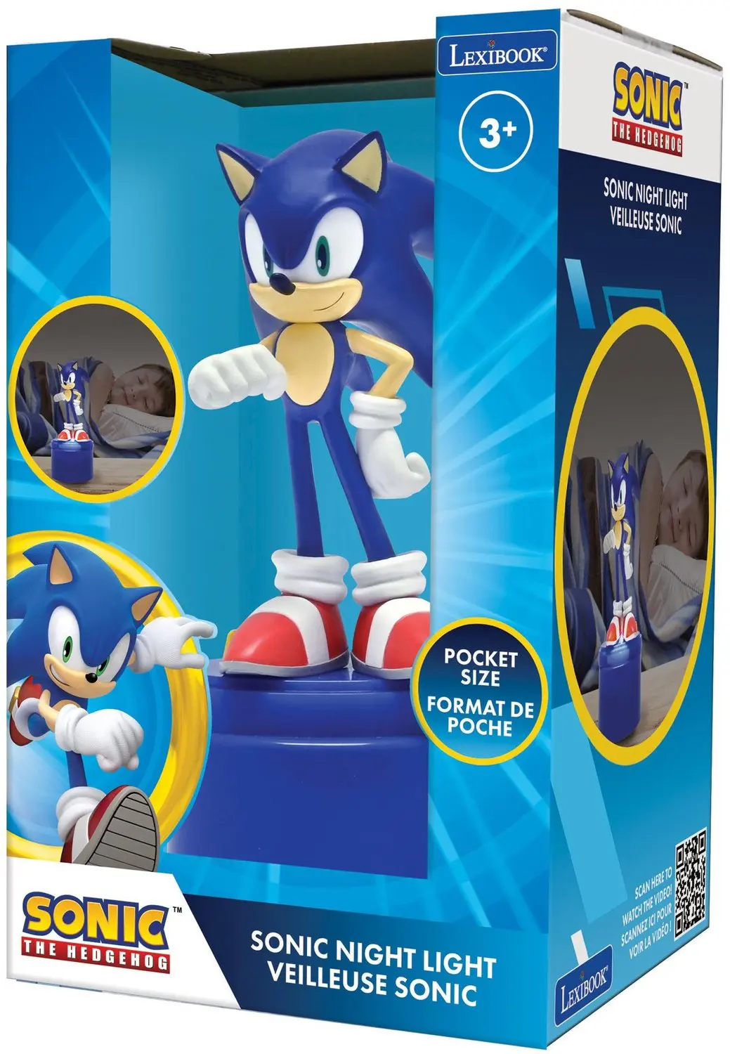 Lexibook Sonic Pocket Nachtlampje NLJ01SN - Blauw - afbeelding 4 van 6