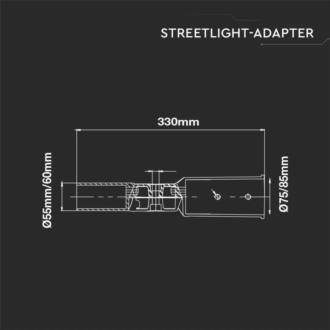 V-TAC VT-795 Adapter voor Straatlantaarn - IP65 - afbeelding 5 van 6