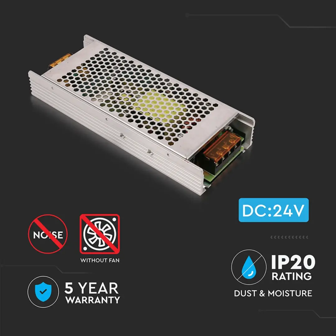 V-Tac LED Voeding VT-21361 - 360W 24V 15A IP20 - afbeelding 3 van 4
