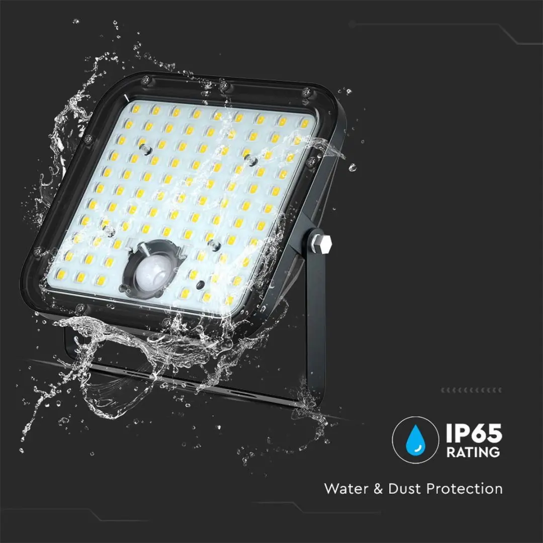V-TAC VT-432-B Solar LED-schijnwerper - 30W - 6400K - afbeelding 6 van 6