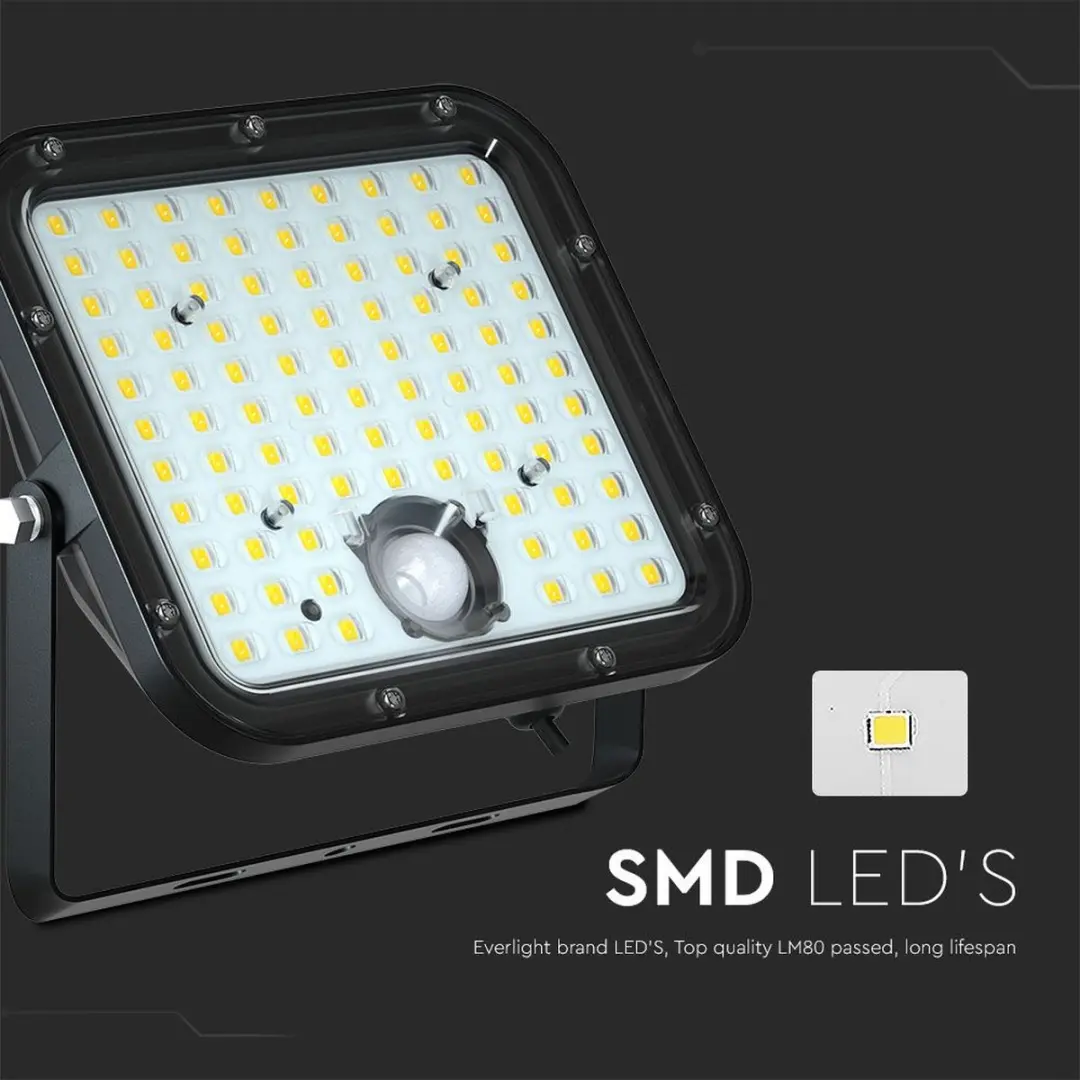V-TAC VT-432-B Solar LED-schijnwerper - 30W - 6400K - afbeelding 5 van 6