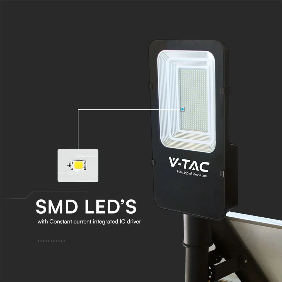 V-TAC VT-ST201 Solar Straatlantaarn - 4000K - IP65 - afbeelding 4 van 6