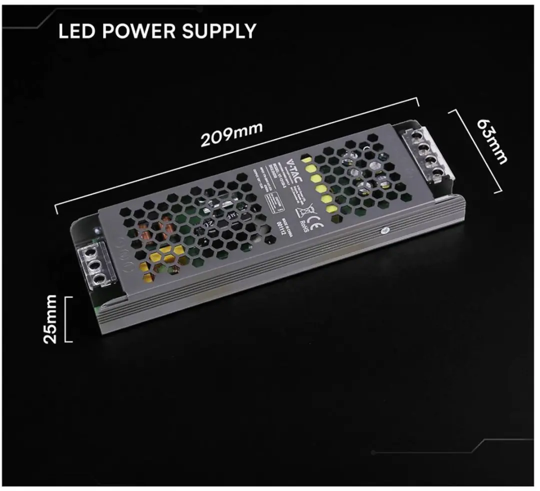 V-TAC VT-13150-S LED-transformator 150W 12V - afbeelding 2 van 3