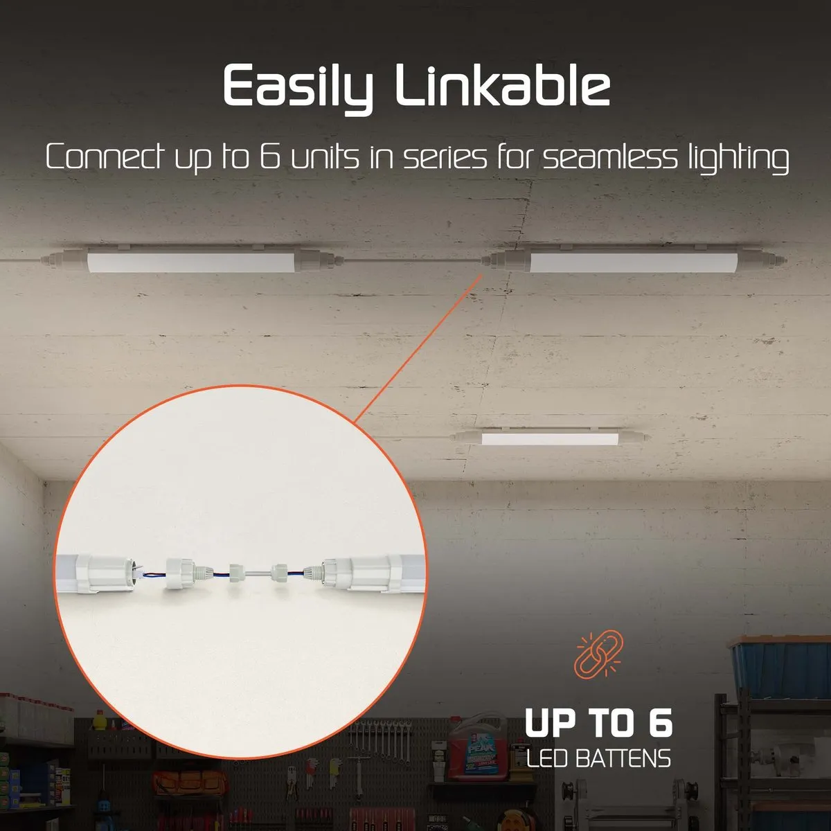 LEDVION LED Armatuur 150cm 40W 4800lm IP65 - Wit