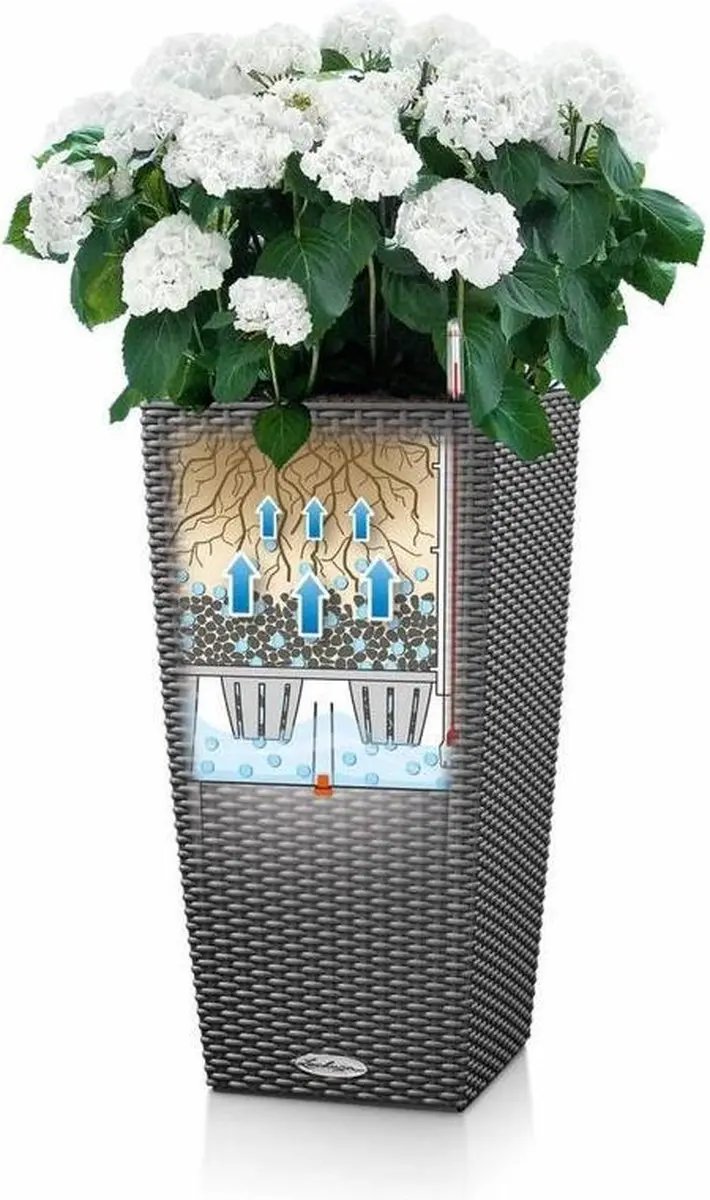 Lechuza Cubico Cottage Plantenbak - 14 l - Wit - afbeelding 5 van 6