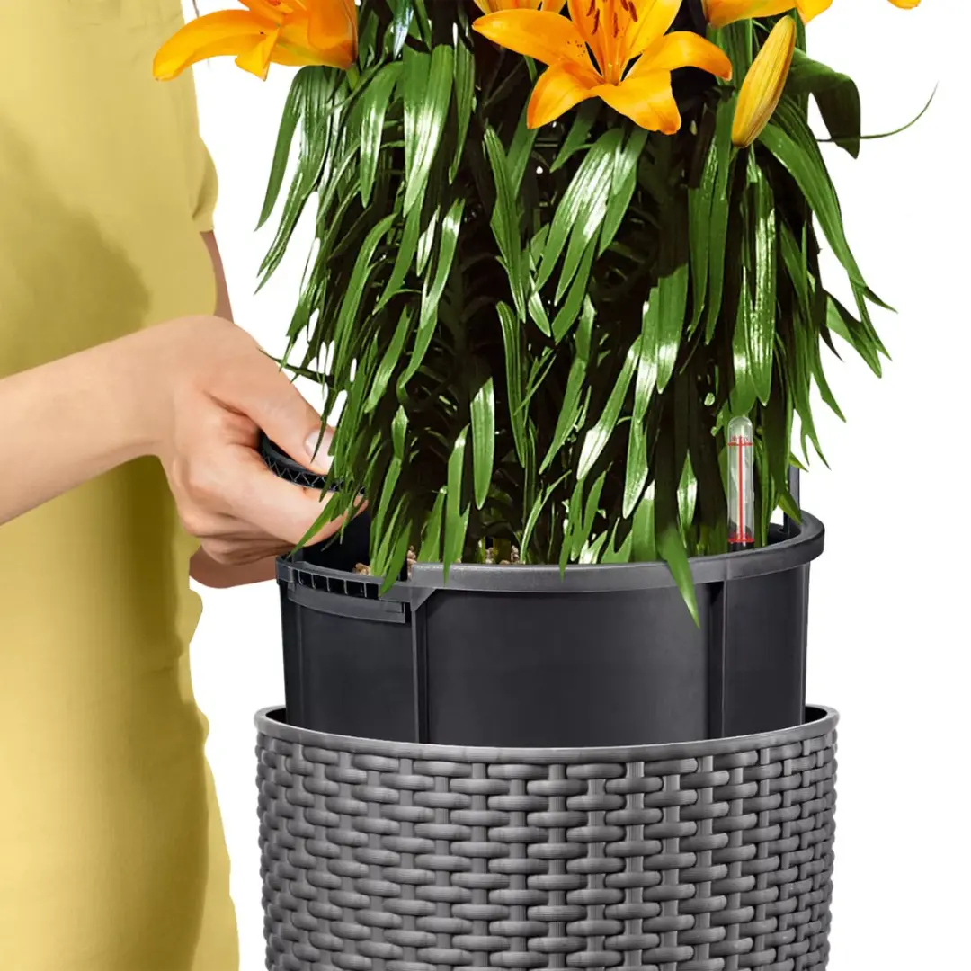 Lechuza CILINDRO Cottage 23 Plantenbak - Wit - afbeelding 5 van 6
