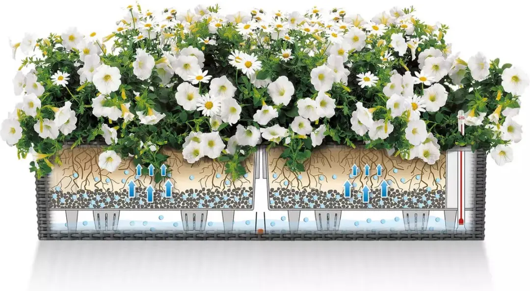 Lechuza Balconera Cottage 50 Plantenbak - 8 l - Lichtgrijs - afbeelding 3 van 6