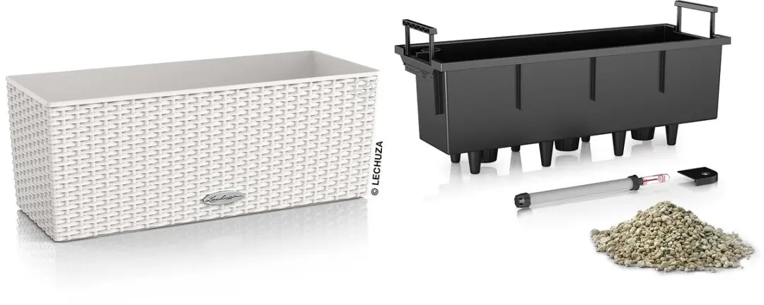 Lechuza Balconera Cottage 50 Plantenbak - 8 l - Lichtgrijs - afbeelding 4 van 6