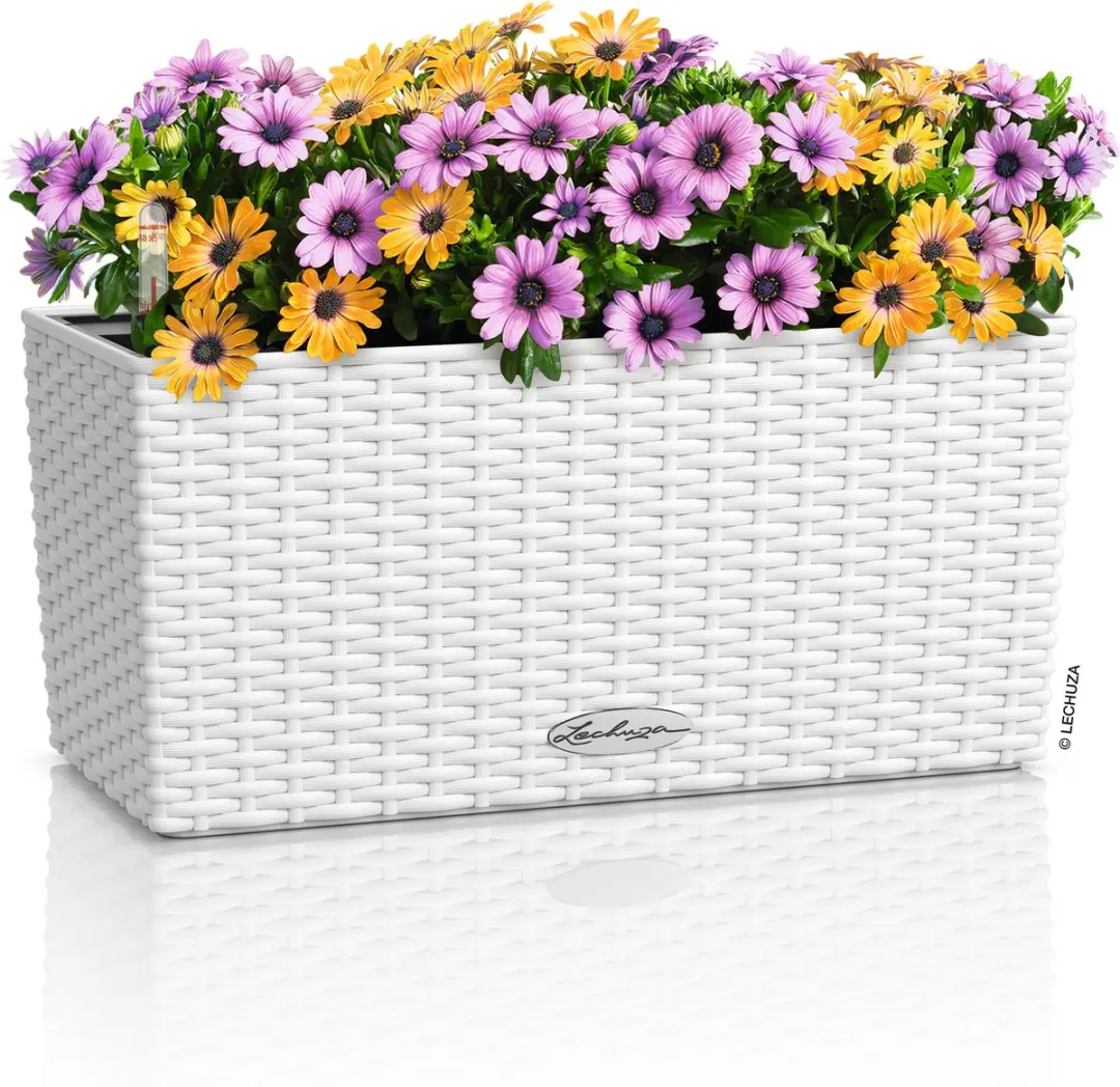 Lechuza BALCONERA Cottage 40 Plantenbak - 19x40x19cm - Wit - afbeelding 4 van 6