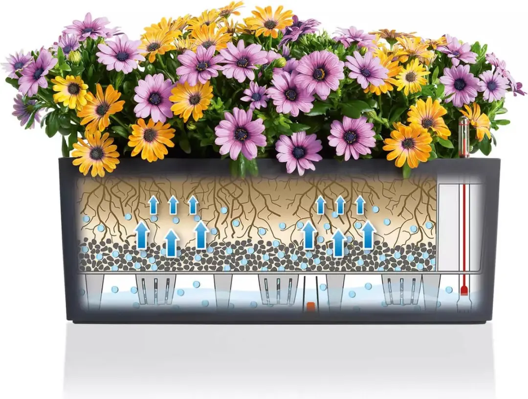 Lechuza Balconera Color 50 Plantenbak - Lichtgrijs - afbeelding 5 van 6