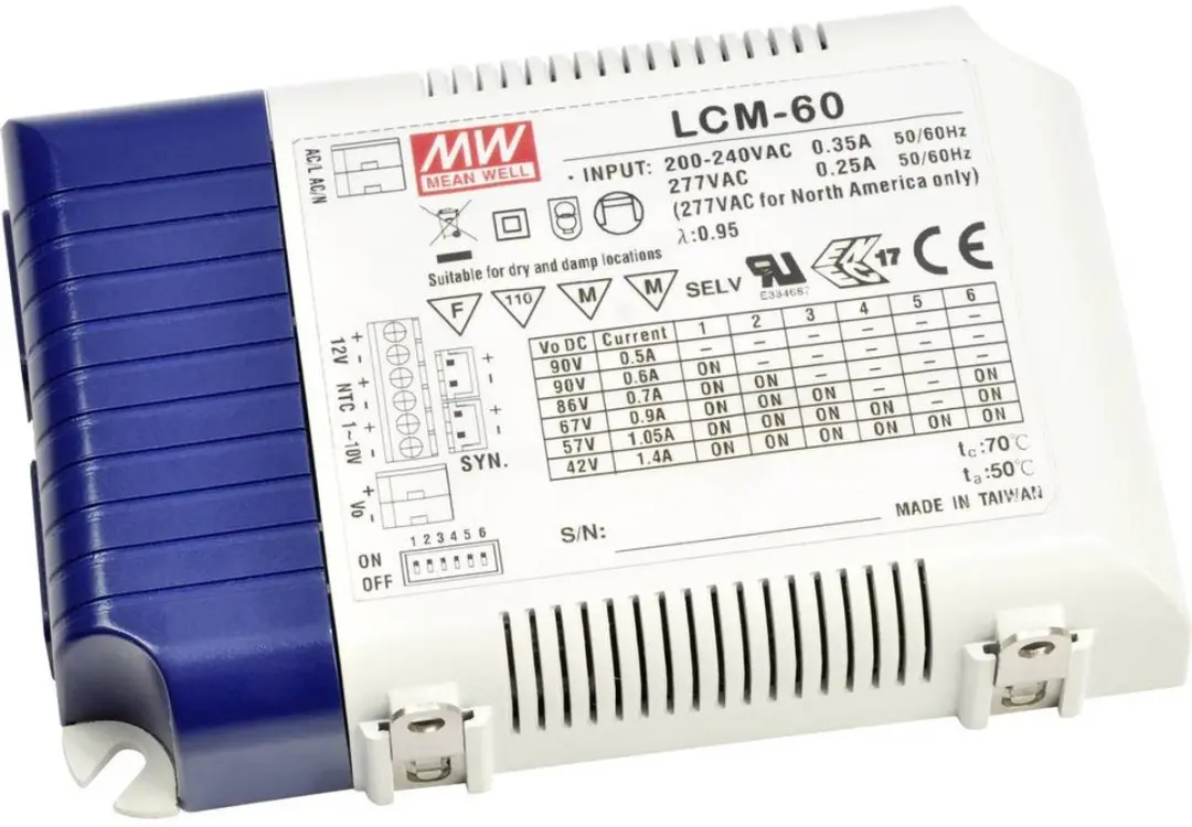 Mean Well LCM-60 LED-driver 60W - afbeelding 4 van 6