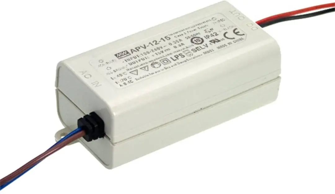 Mean Well APV-12-12 LED-transformator 12W - Wit - afbeelding 3 van 3