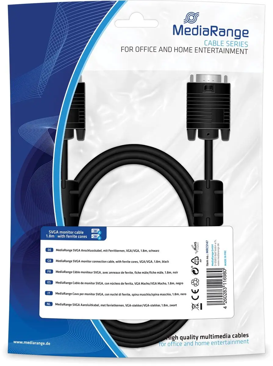 MediaRange VGA-kabel 1.8m