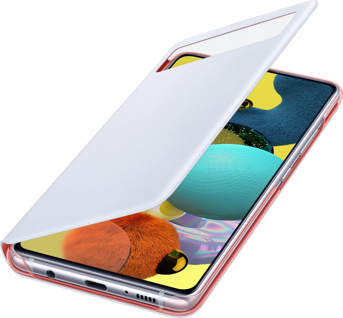 Samsung S View Wallet Hoesje A51 5G - Wit