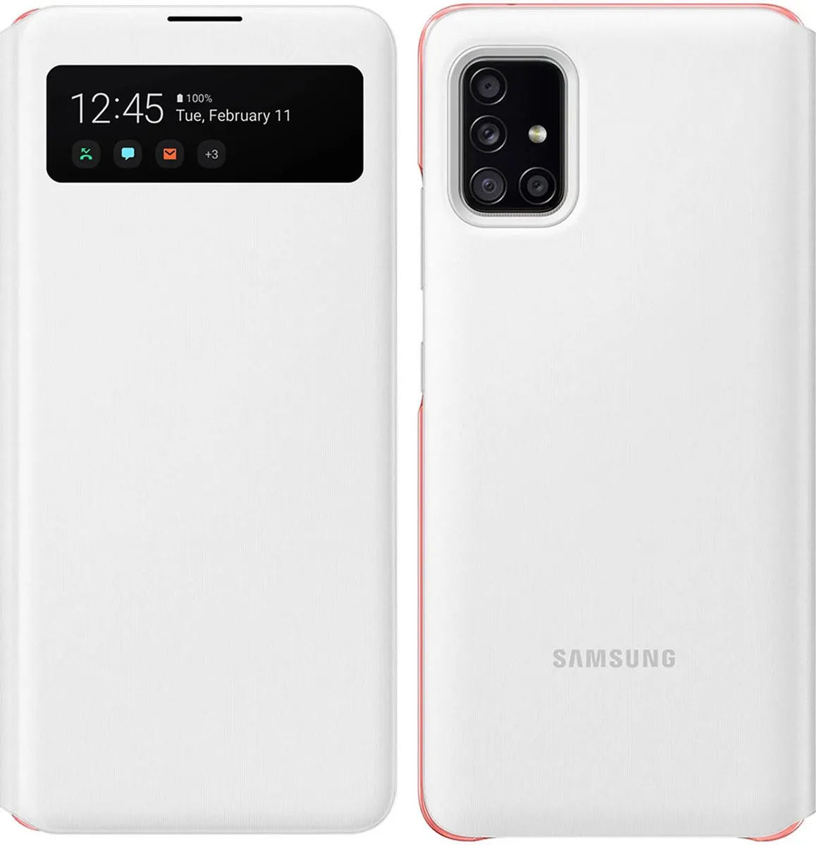 Samsung S View Wallet Hoesje A51 5G - Wit
