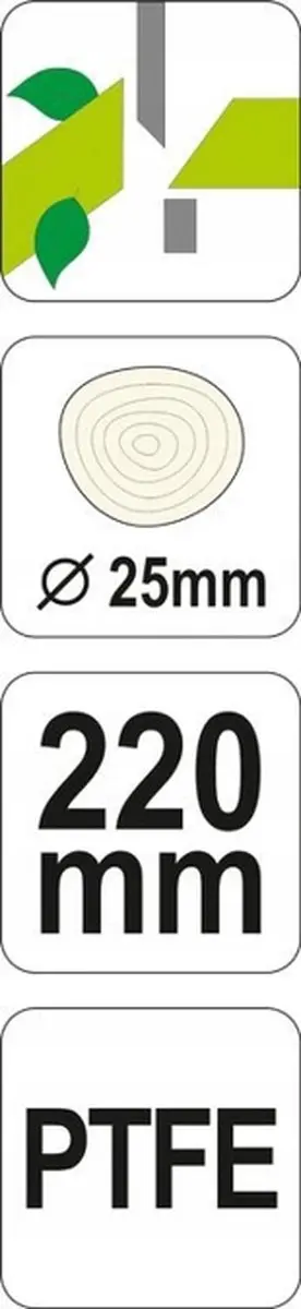 Yato YT-8801 Snoeischaar Bypass - 210mm - Ø25mm - afbeelding 3 van 4