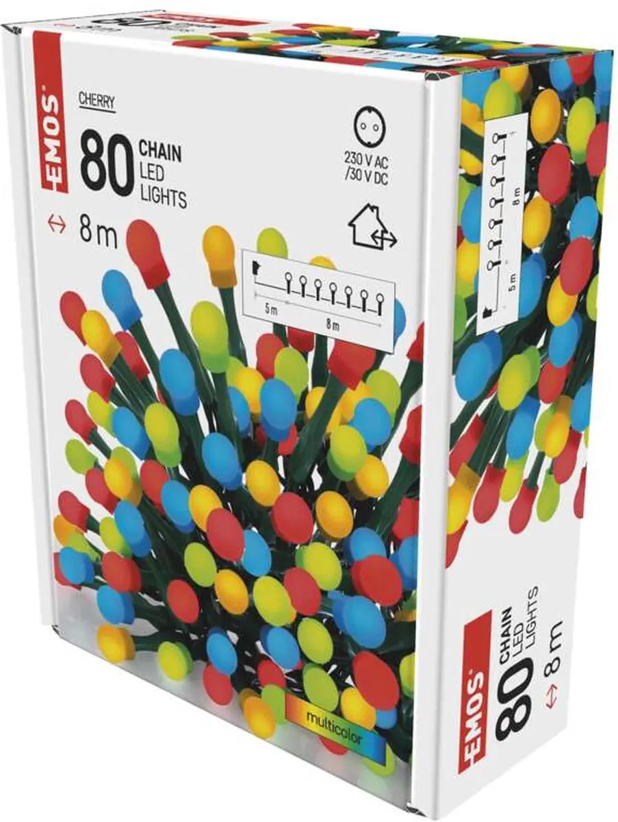 Emos D5AM02 LED-kerstlichtslinger 8m - 80 lampjes - afbeelding 4 van 6