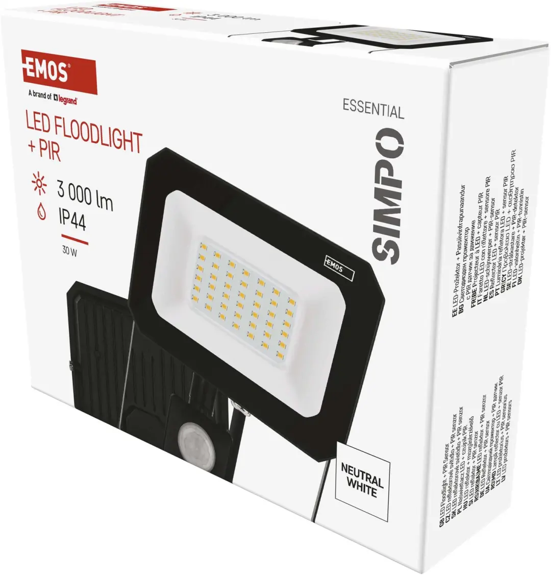 Emos SIMPO LED-schijnwerper ZS2333 30W - Zwart - afbeelding 3 van 6