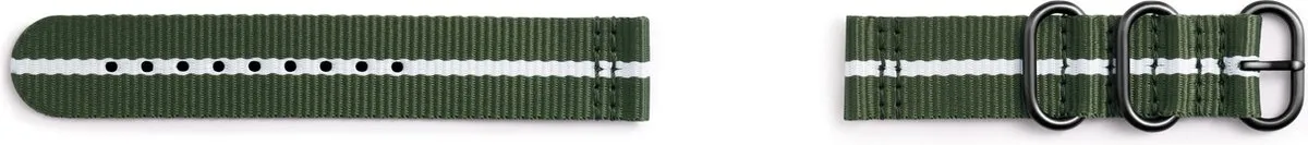 Samsung Nylon Bandje Gear Sport Medium - Groen/Wit