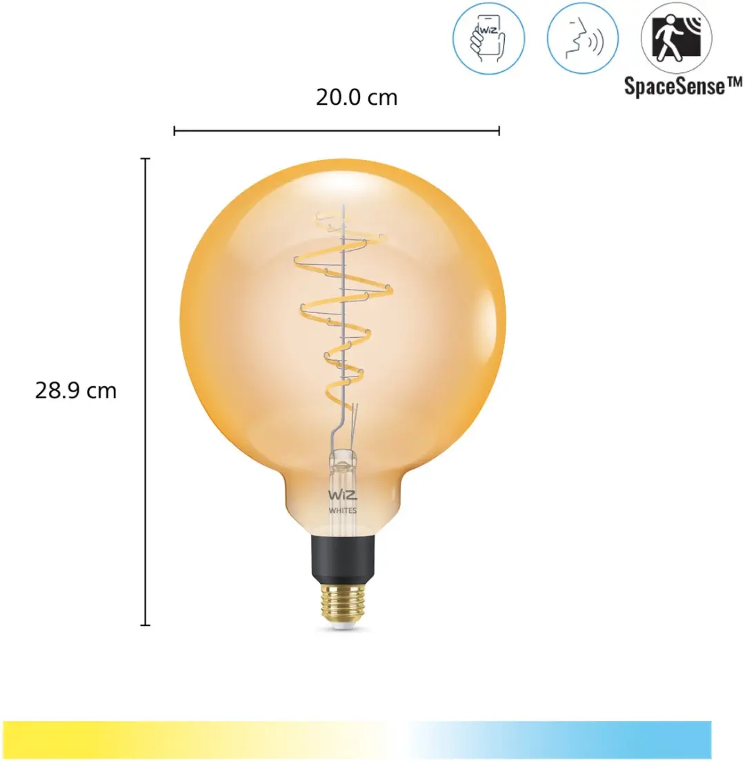 WiZ Vintage Filament Globe E27 - 6W - Goud - afbeelding 3 van 6