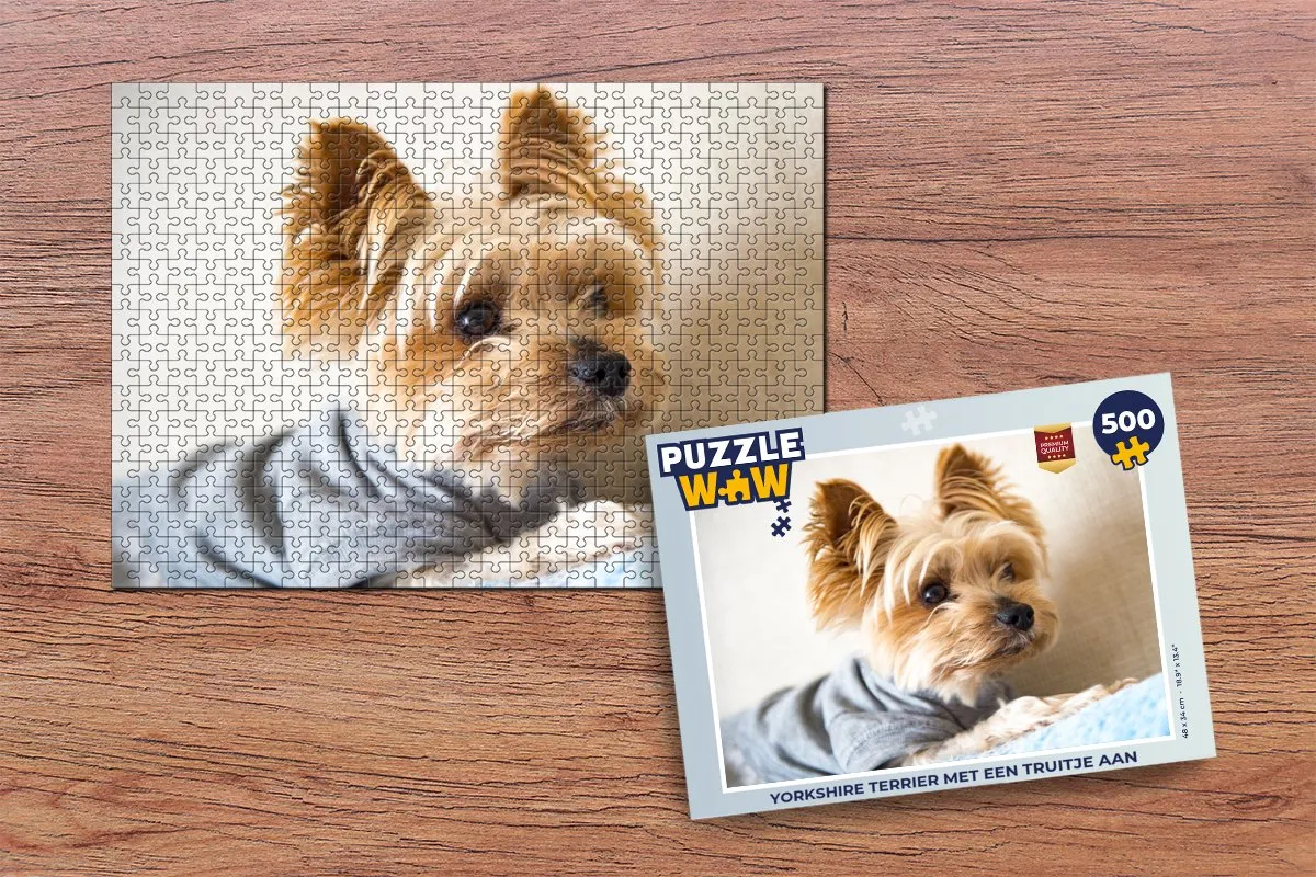 PuzzleWow Yorkshire Terrier Legpuzzel 500 Stuks - Multicolor