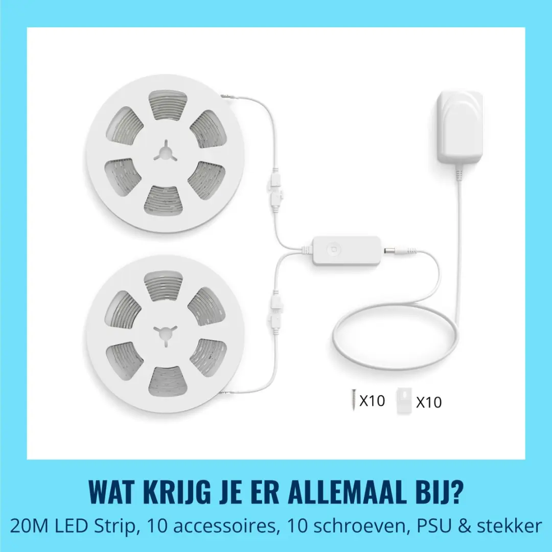 WiZ LED-strip RGBIC - 20 meter - afbeelding 6 van 6