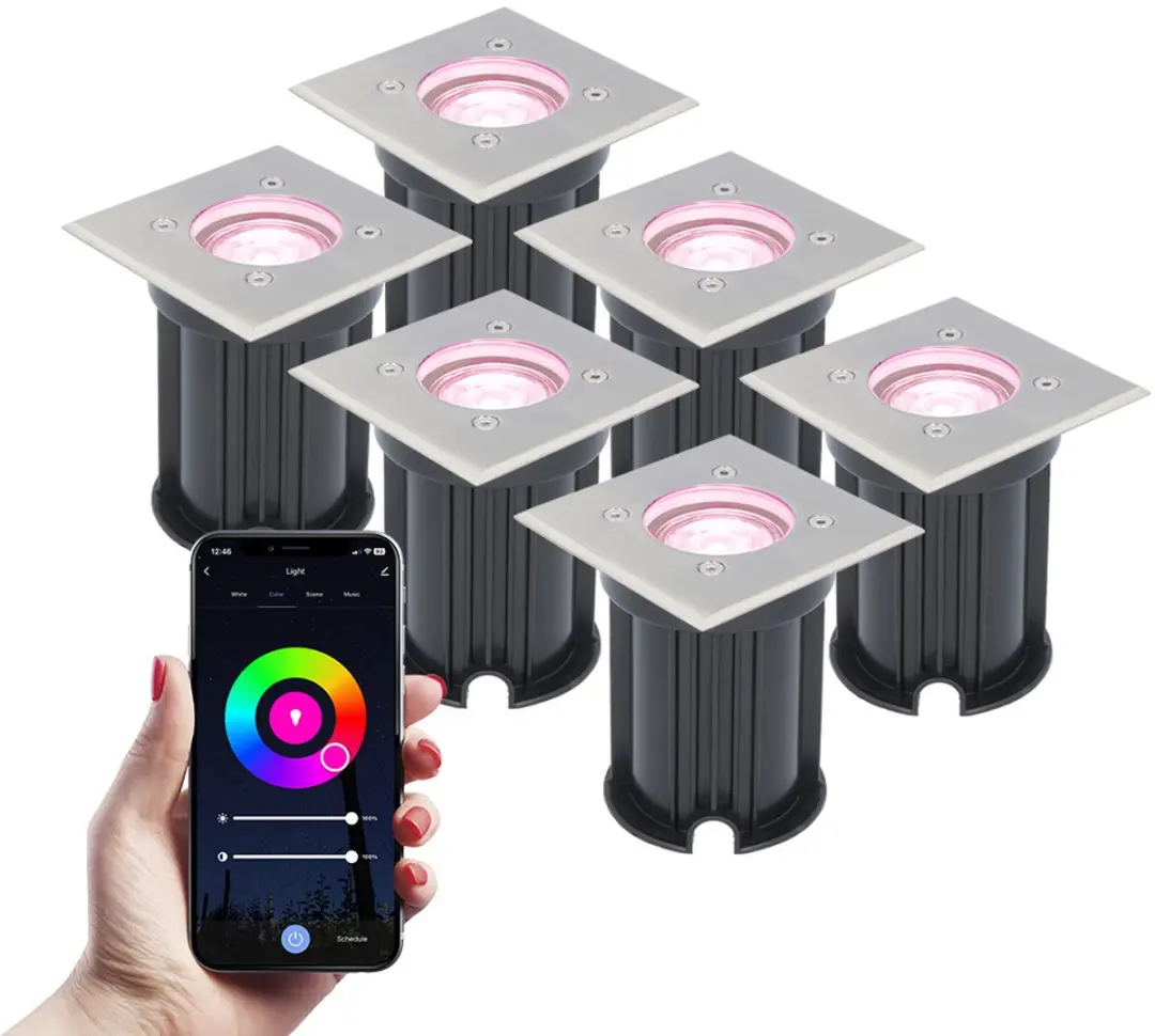 V-tac Smart LED Grondspot Vierkant