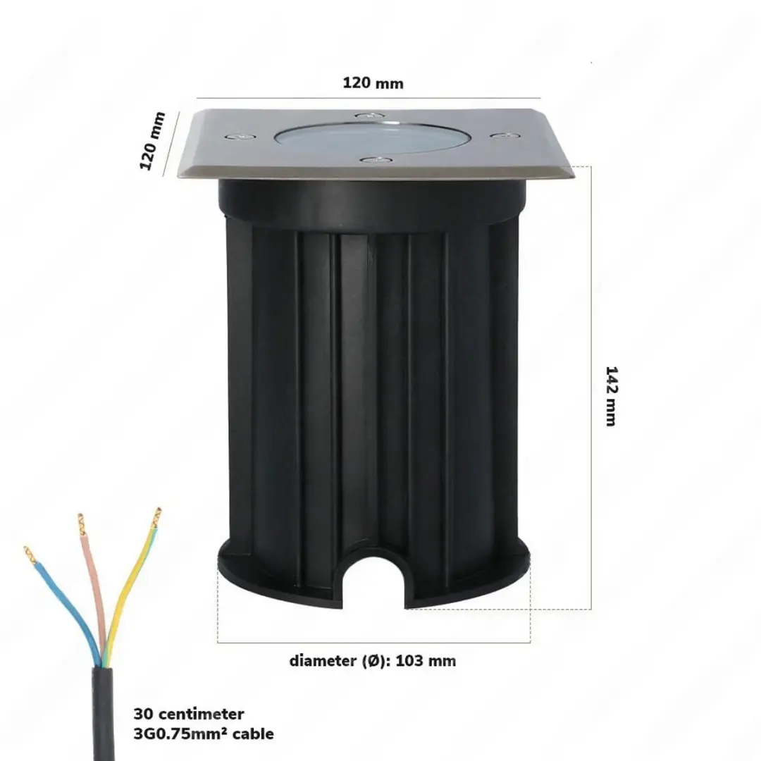 V-tac Smart LED Grondspot Vierkant - 5,5W RGBWW - 6x - afbeelding 2 van 6