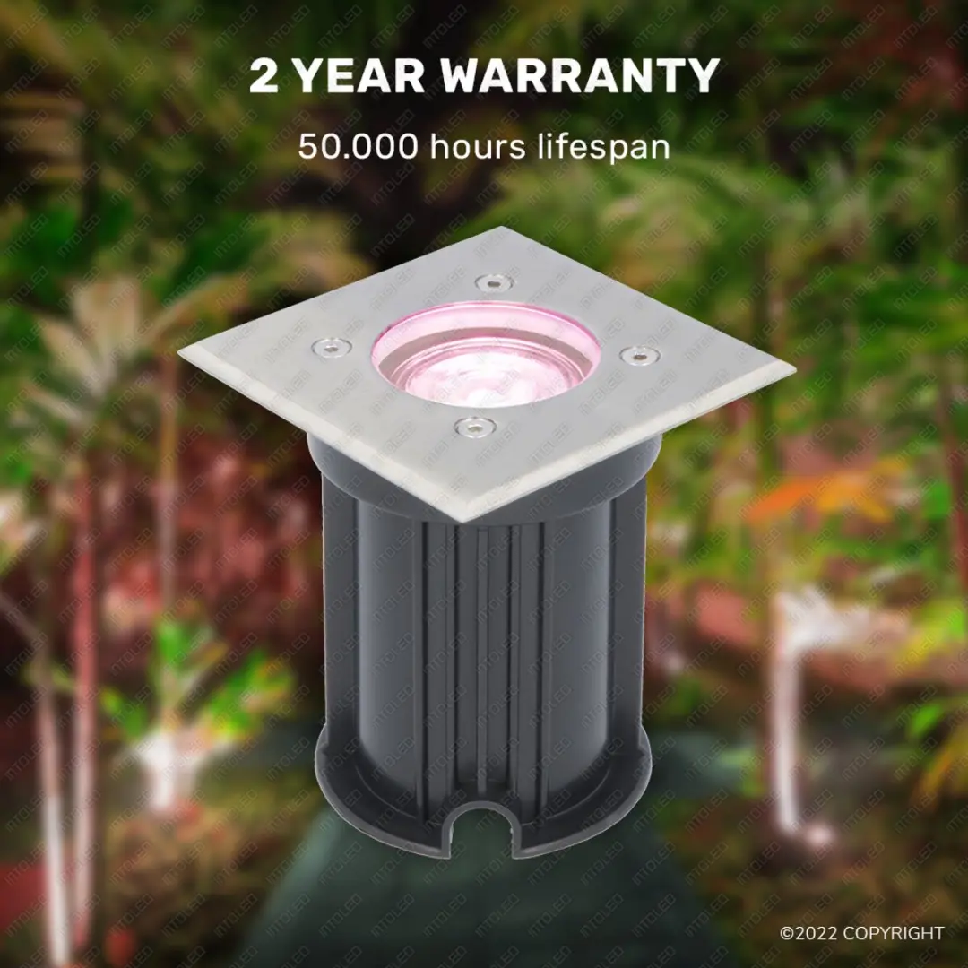 V-tac Smart LED Grondspot Vierkant - 5,5W RGBWW - 6x - afbeelding 5 van 6