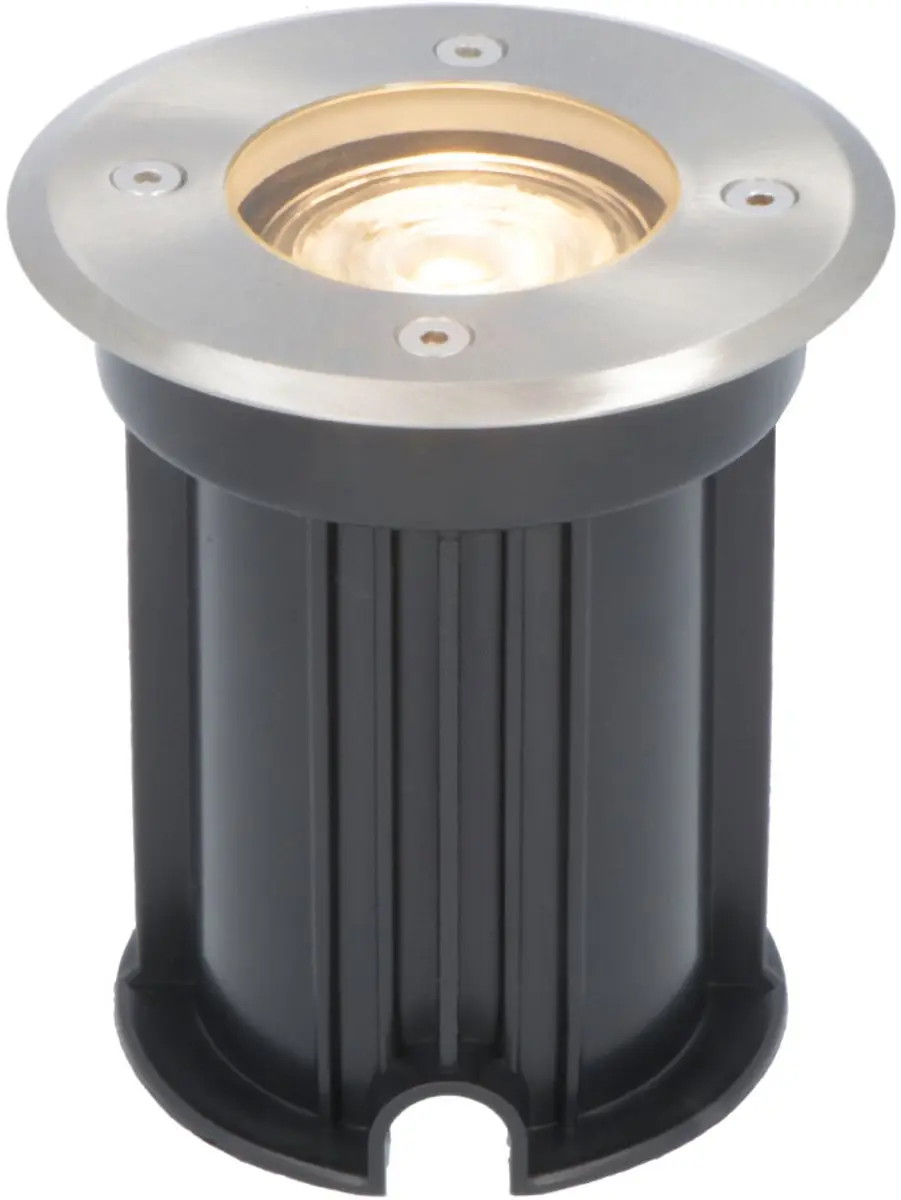 V-tac LED Grondspot Dimbaar Rond RVS 5W 2700K IP65 - afbeelding 2 van 6