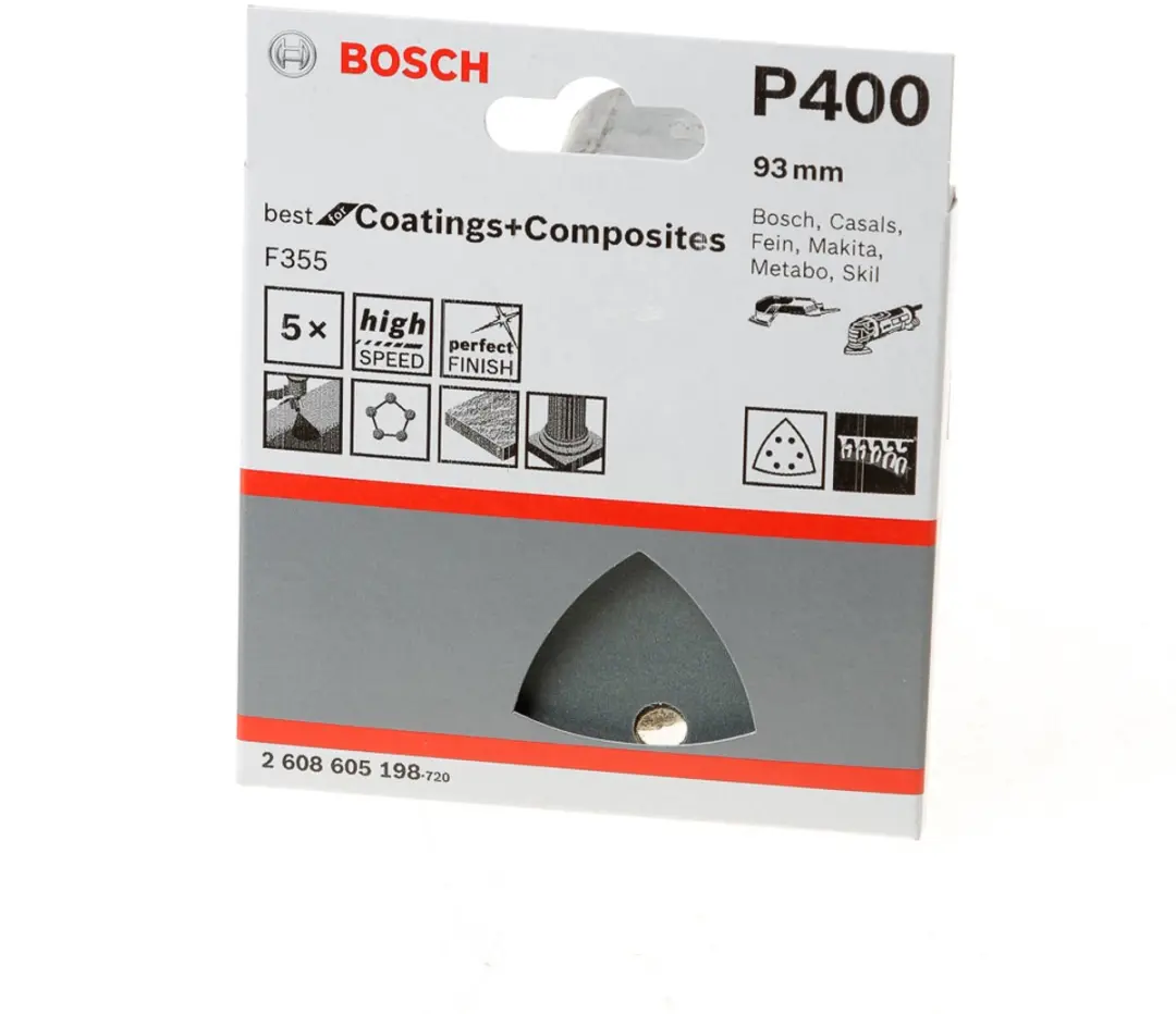 Bosch Best for Stone Deltaschuurpapier 2608605198 K400 5x