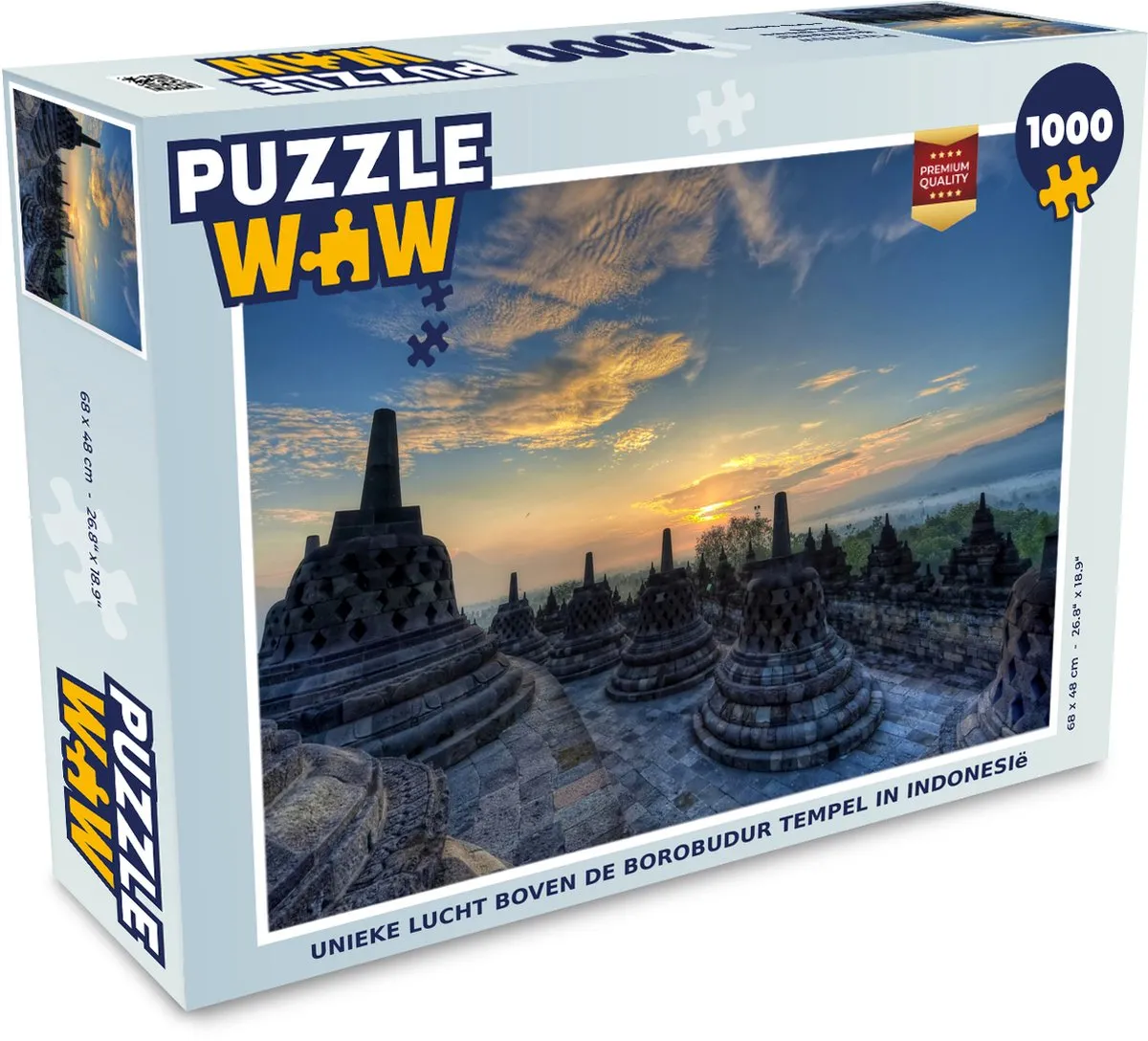 PuzzleWow Legpuzzel Borobudur 1000 Stuks