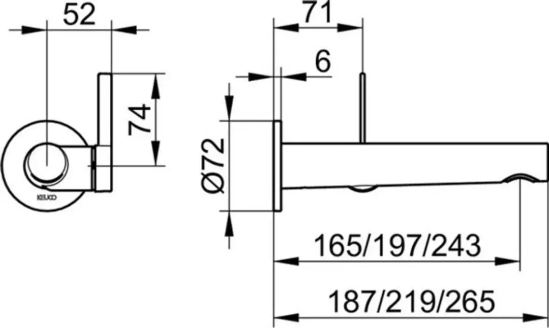 Keuco IXMO Inbouw Wastafelkraan 59516010101 - Chroom - afbeelding 3 van 4