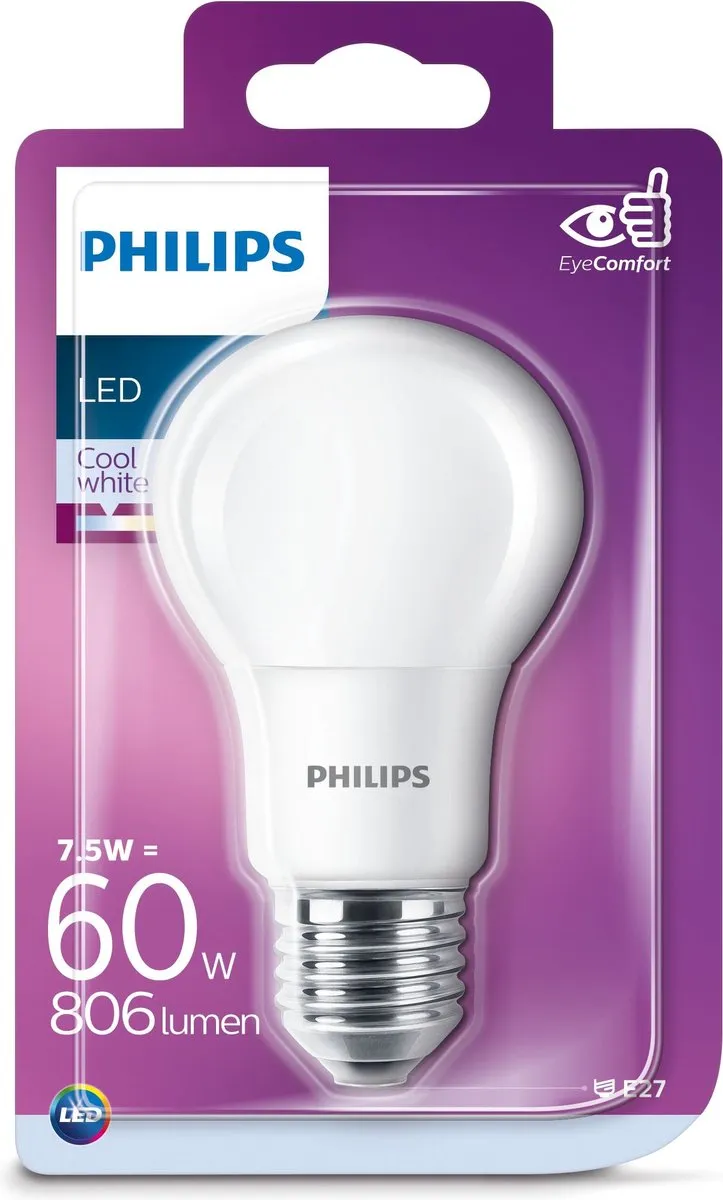 Philips LED Lamp 8718696577271 - Mat Koelwit 7.5W