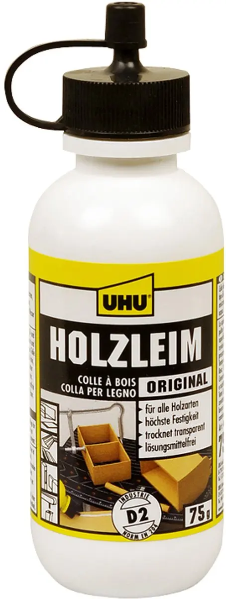 UHU Houtlijm Original D2, oplosmiddelvrij, 75g fles