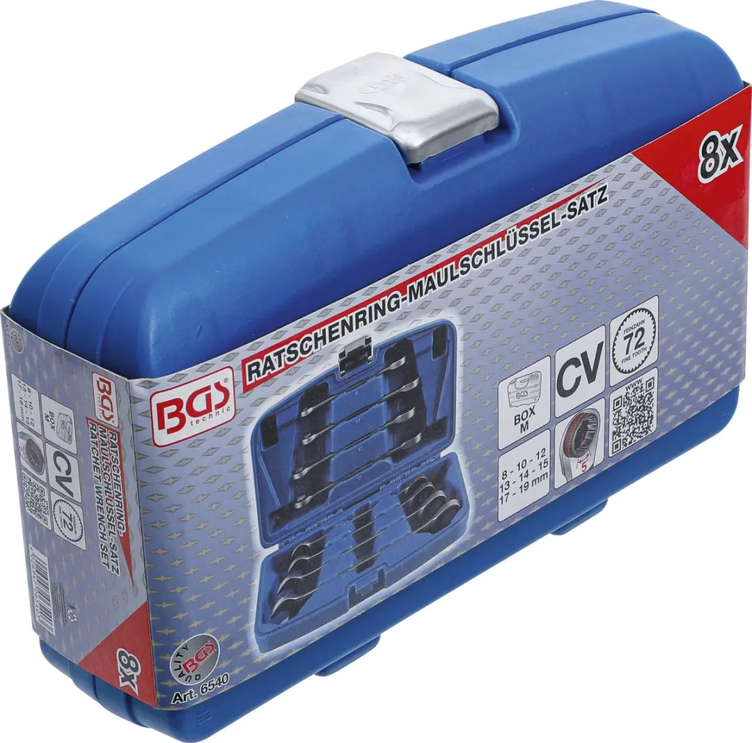 BGS technic Ratelringsteeksleutelset 8-19mm