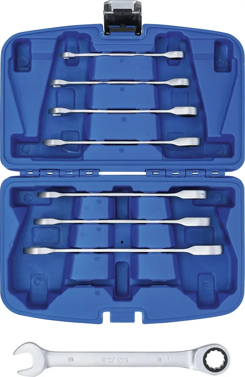 BGS technic Ratelringsteeksleutelset 8-19mm - 8 delig - afbeelding 4 van 6