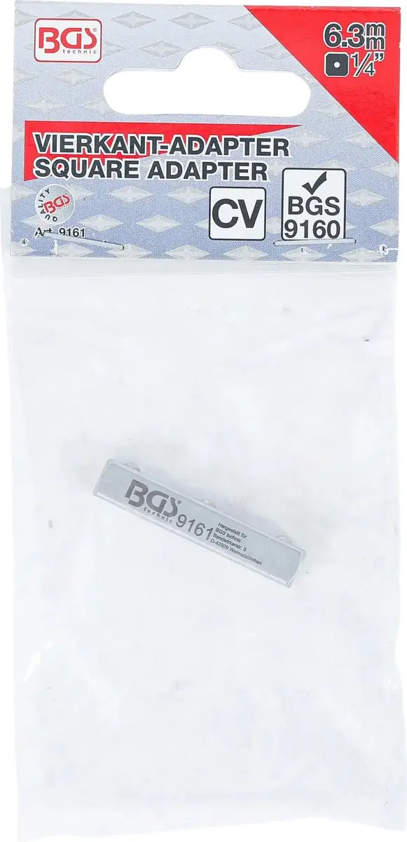 BGS technic 9161 Aandrijfvierkant 1/4 inch - 6,3 mm - voor 9160 - afbeelding 5 van 5