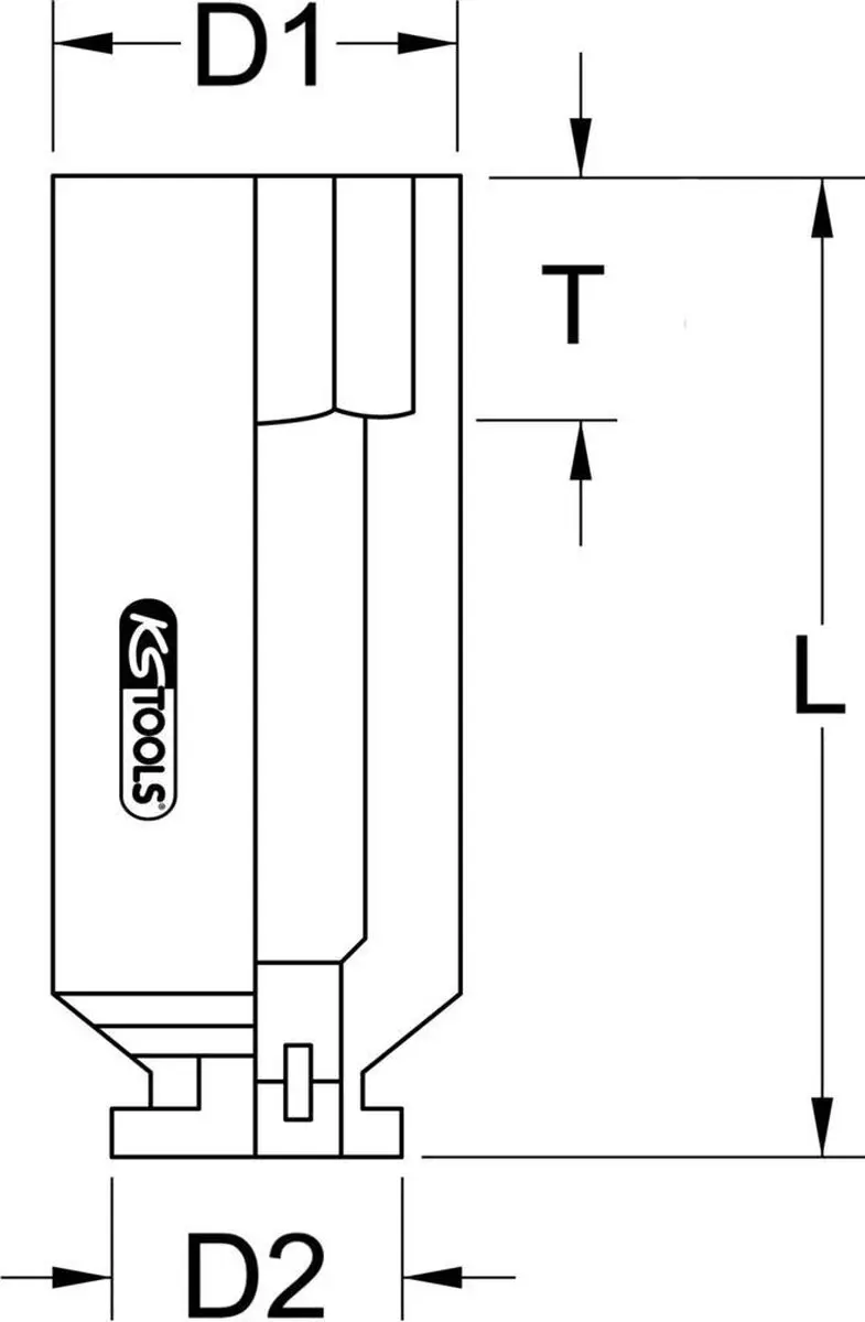 KS Tools 515.1117 Zeskant Dopmoer Lang 17mm - 1/2 Inch - afbeelding 3 van 6