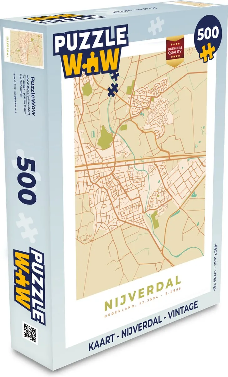PuzzleWow Nijverdal Vintage Legpuzzel 500 Stuks