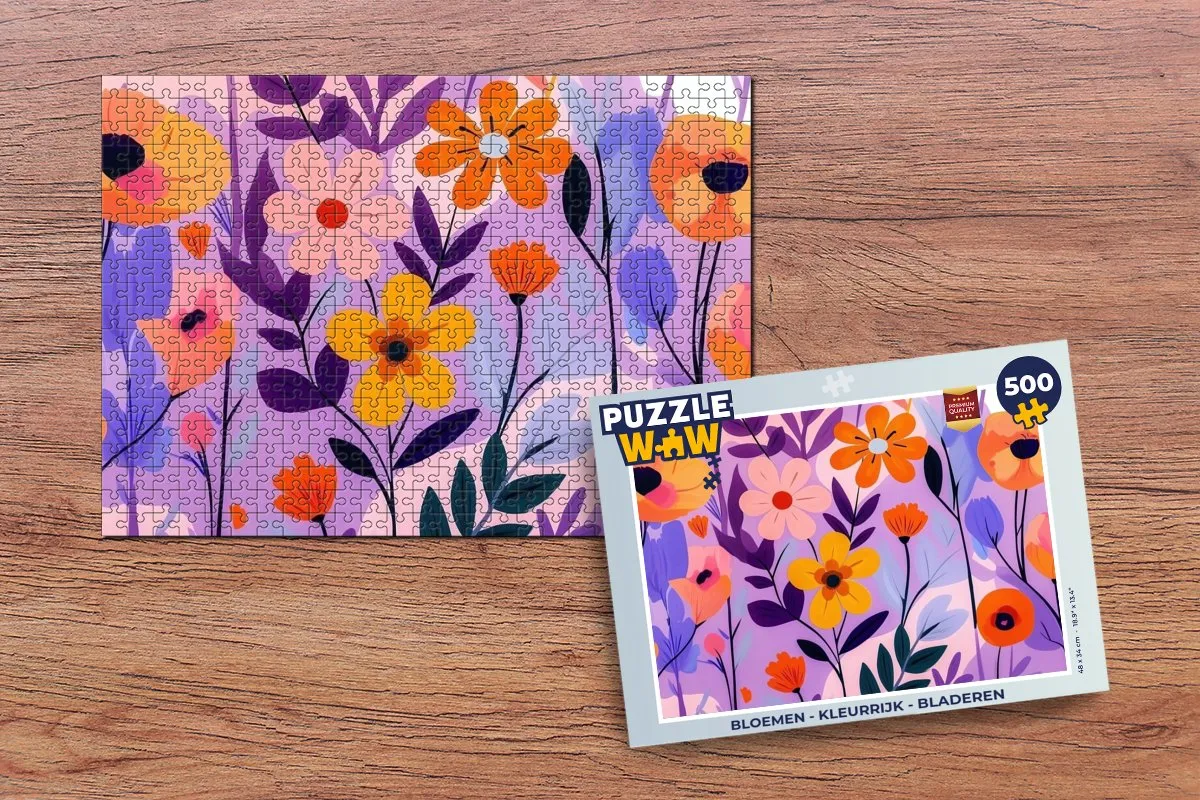 PuzzleWow Bloemen Legpuzzel 500 Stuks - Kleurrijk