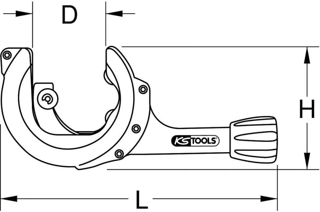 KS Tools 104.5060 Ratel Buissnijder - 12-35 mm - afbeelding 2 van 6
