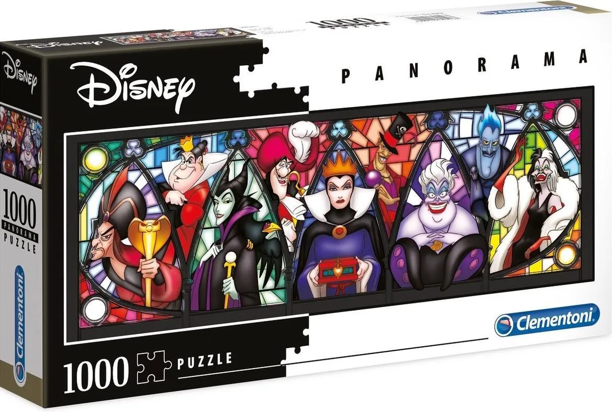 Clementoni - Puzzel - 1000 Stukjes - Panorama Disney Multiprop Villages - Puzzel Voor Kinderen en Volwassenen