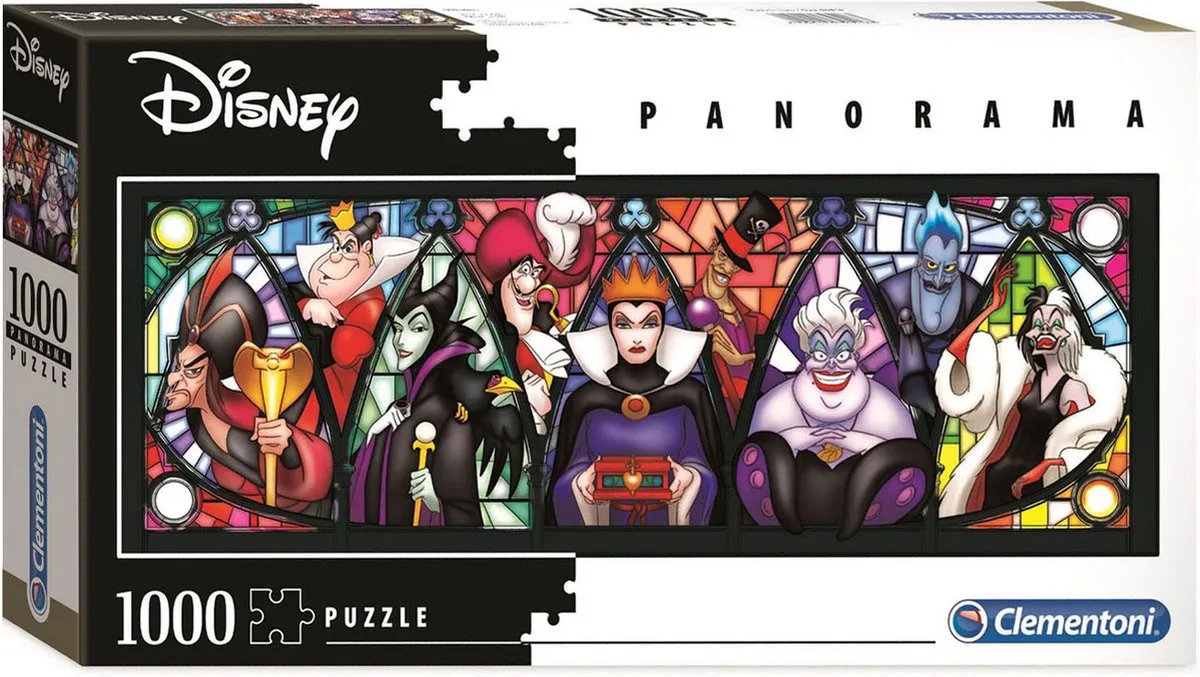 Clementoni - Puzzel - 1000 Stukjes - Panorama Disney Multiprop Villages - Puzzel Voor Kinderen en Volwassenen