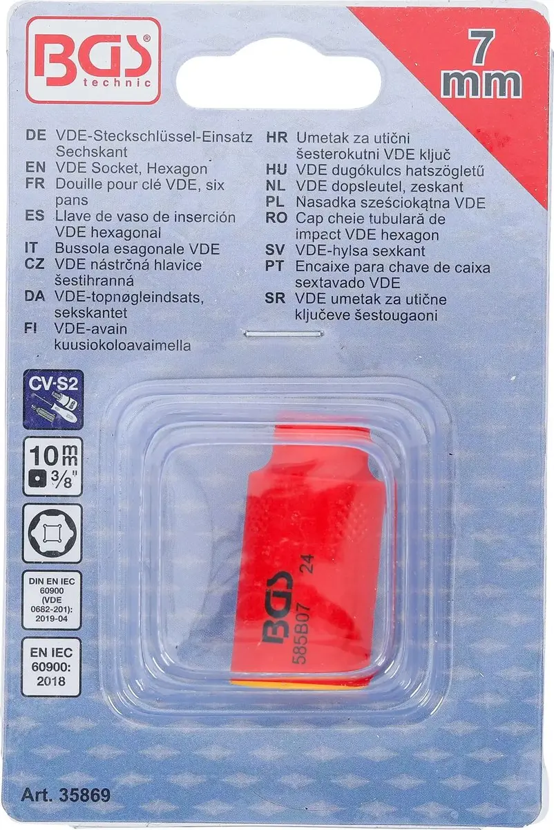 BGS VDE dopsleutel, zeskant