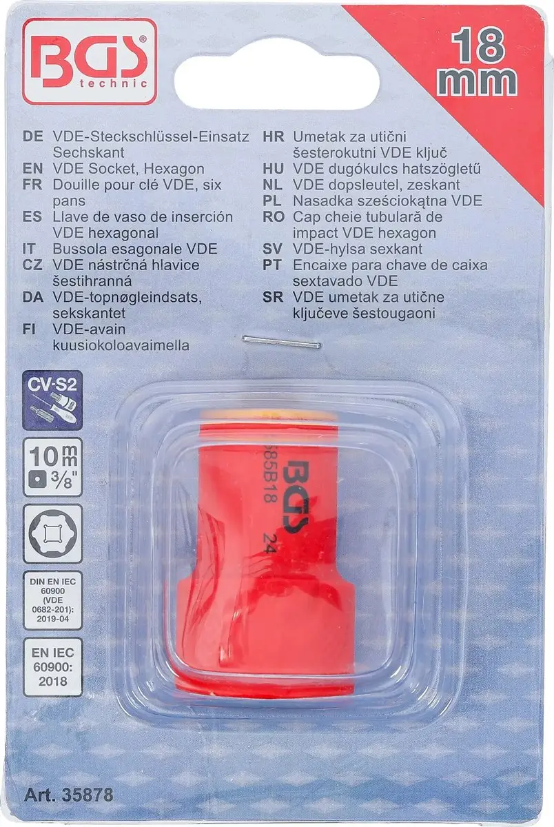 BGS VDE dopsleutel, zeskant